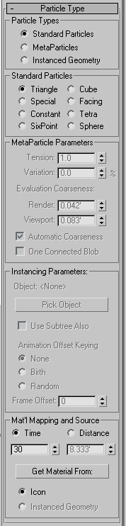 3dsMax Particle Types
