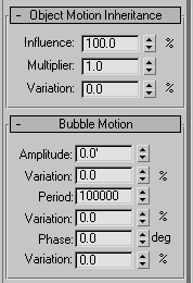 3dsMax Particle Motion Inheritance